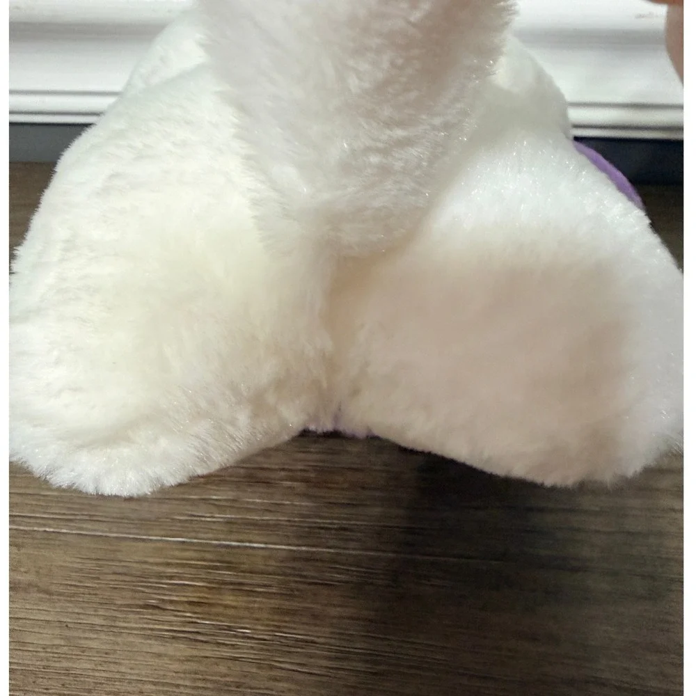 Purple and‎ White Cat Plush Stuffed Animal Kawaii Style Kitten Toy